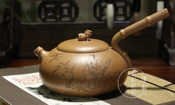 竹趣紫砂壶:竹节环绕气度佳,精工细作显特色