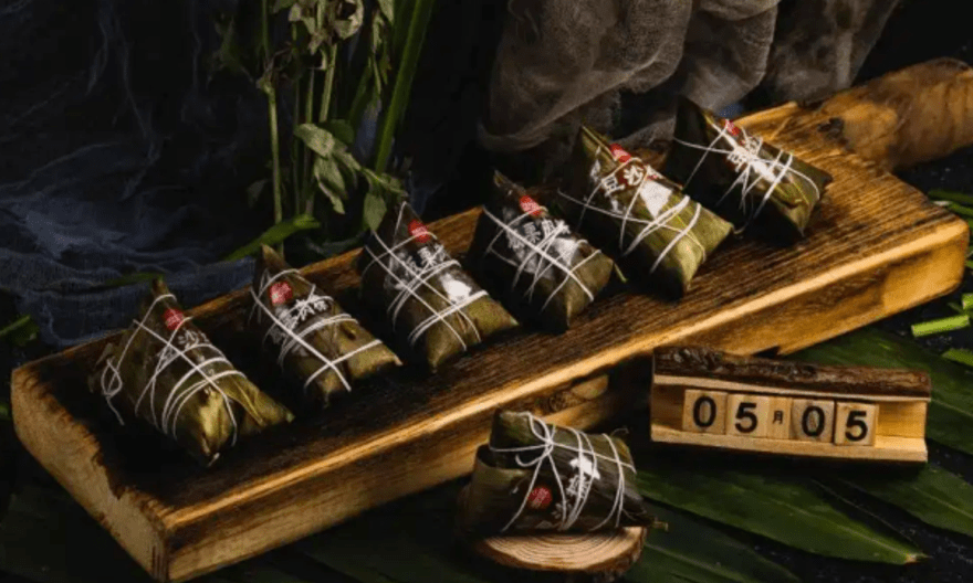 端午安康,食粽饮茶